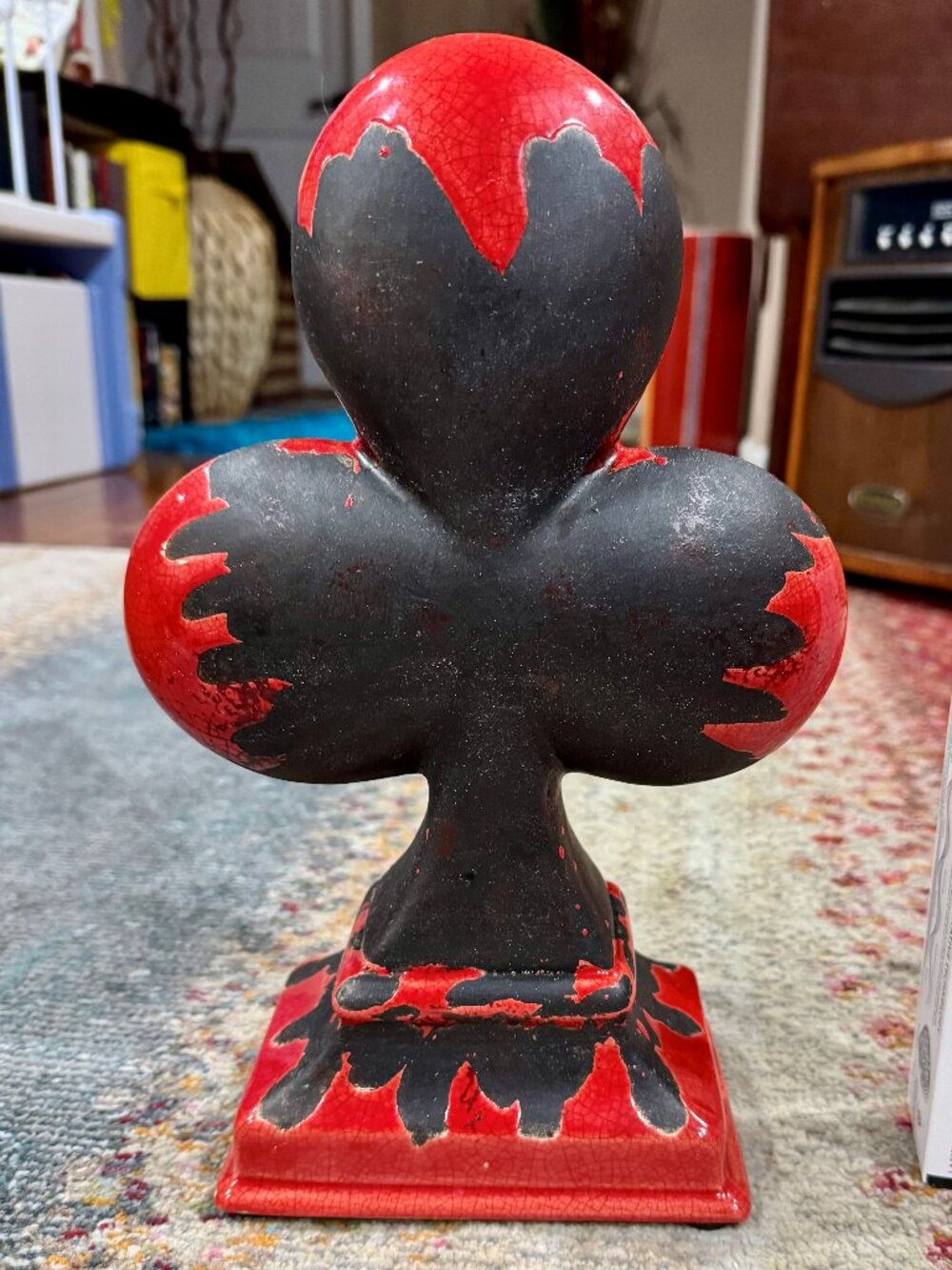 🌺Vintage Ceramic Club Suit Tabletop Finial or Statue🌸🌺